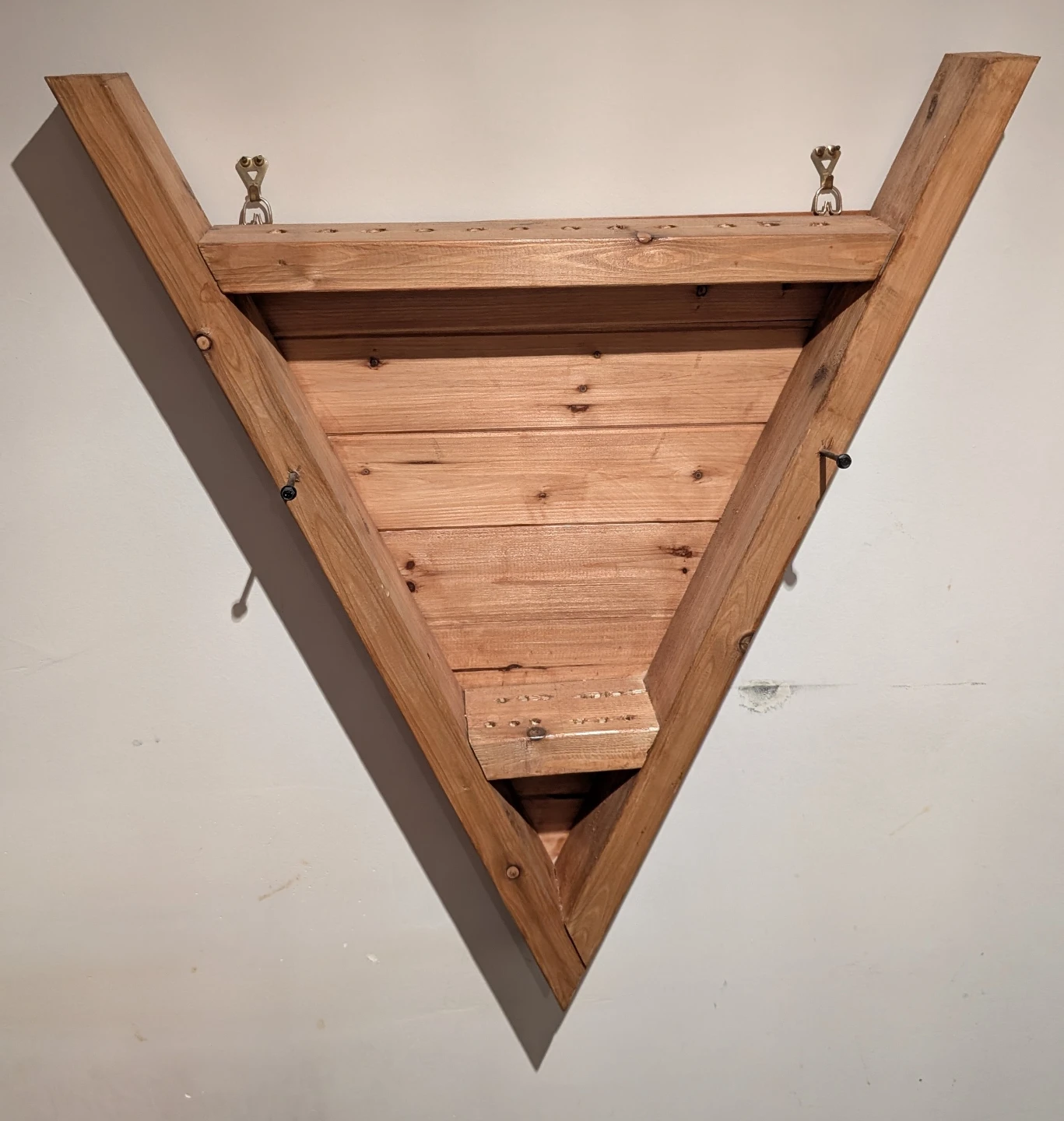 Triangle Wooden Wall Shelf