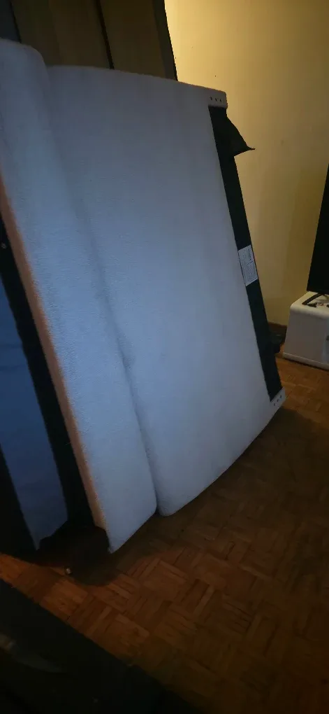 Queen furry double bed frame set