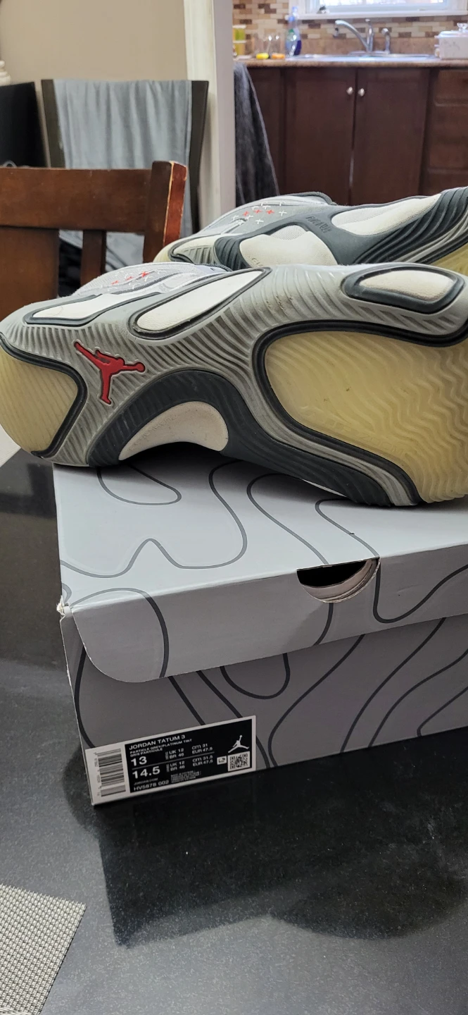 Jordan Tatum 3 Particle Grey - Size 13 men's 14.5 women's - photo 4