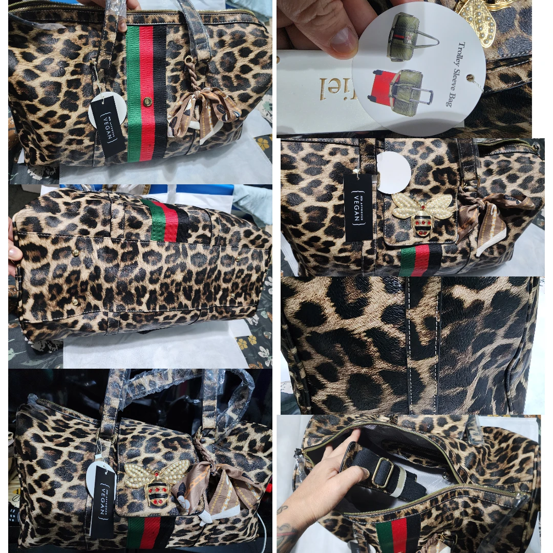 Vegan Approved Leopard Print Duffle Bag