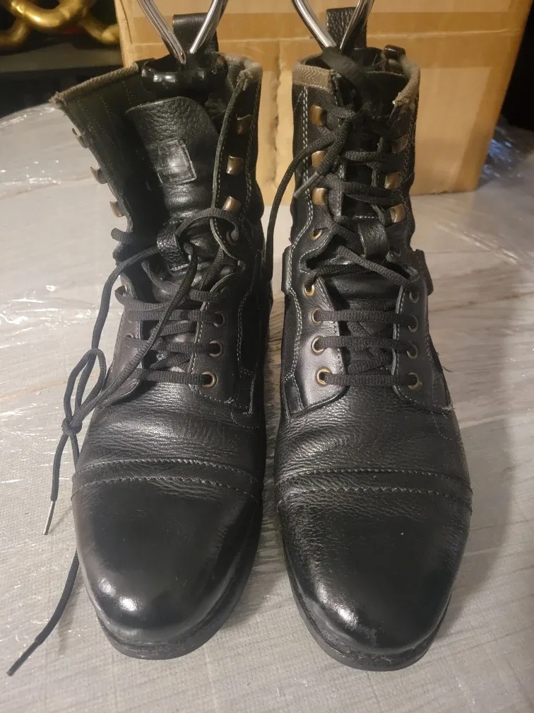 G-Star RAW Black Leather Boots