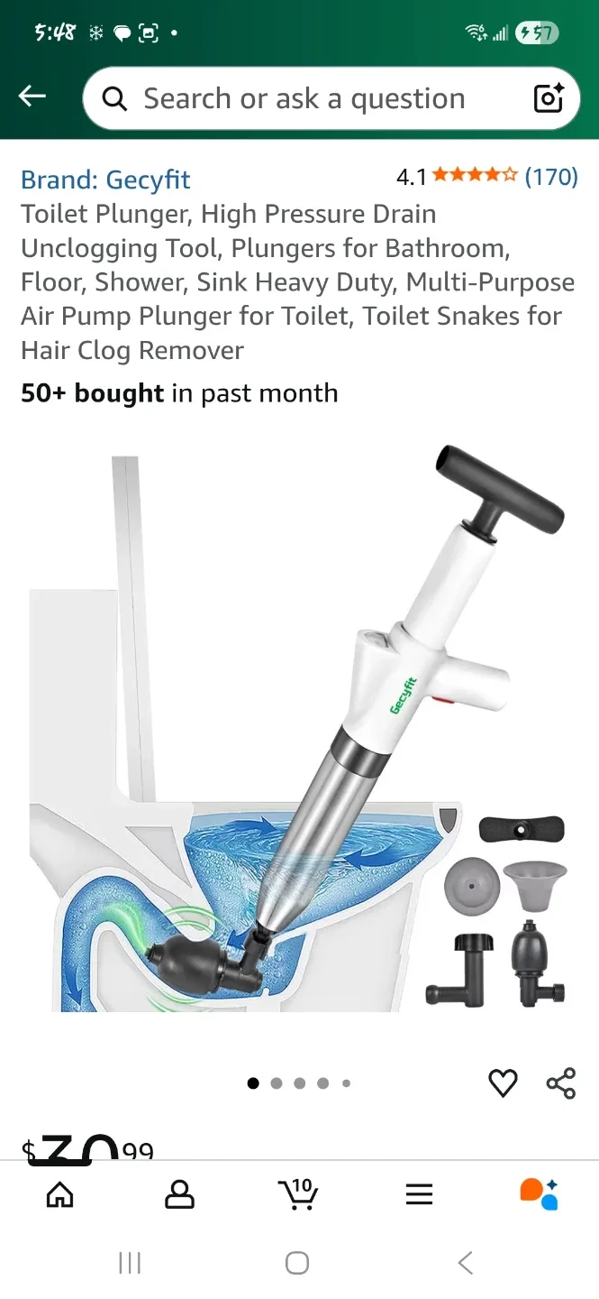 Gecyfit High Pressure Drain Unclogging Tool