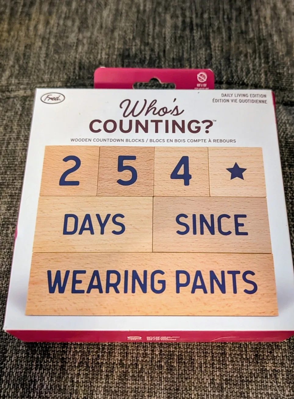Brand New Who's Counting Wooden Countdown Blocks