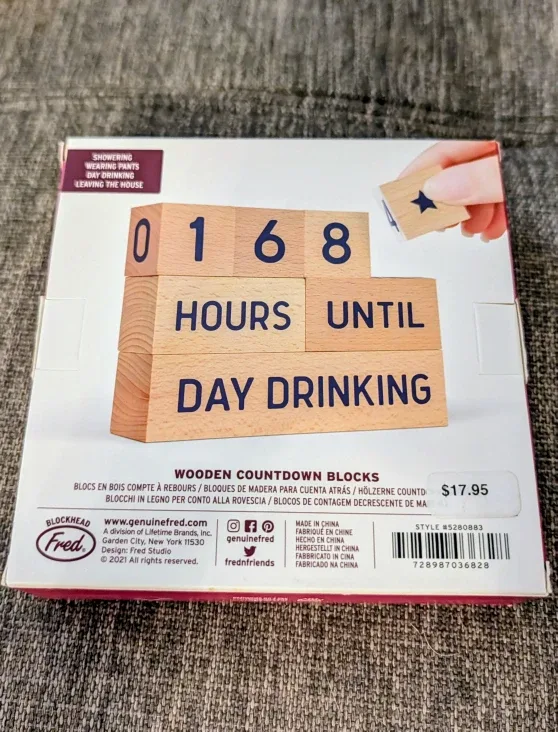 Brand New Who's Counting Wooden Countdown Blocks image indicator(2)