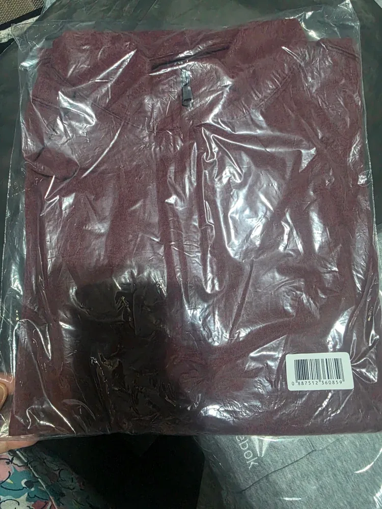 GEORGE Men Long Sleeve Quarter Zip Pull over Red - Wine image indicator(5)