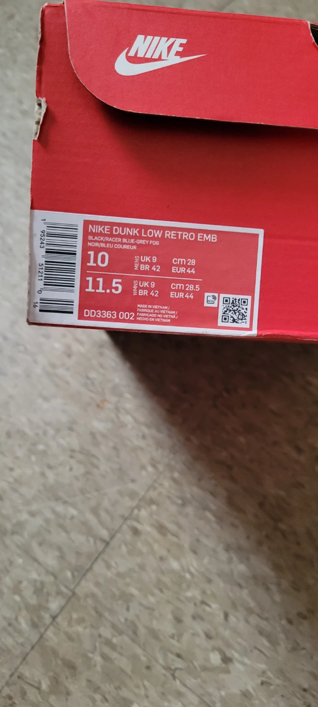 Nike Dunk Low Retro EMB, Size 10, With Box - photo 5