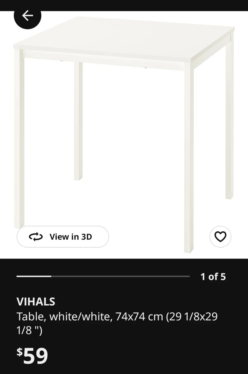 IKEA VIHALS White Table - photo 2