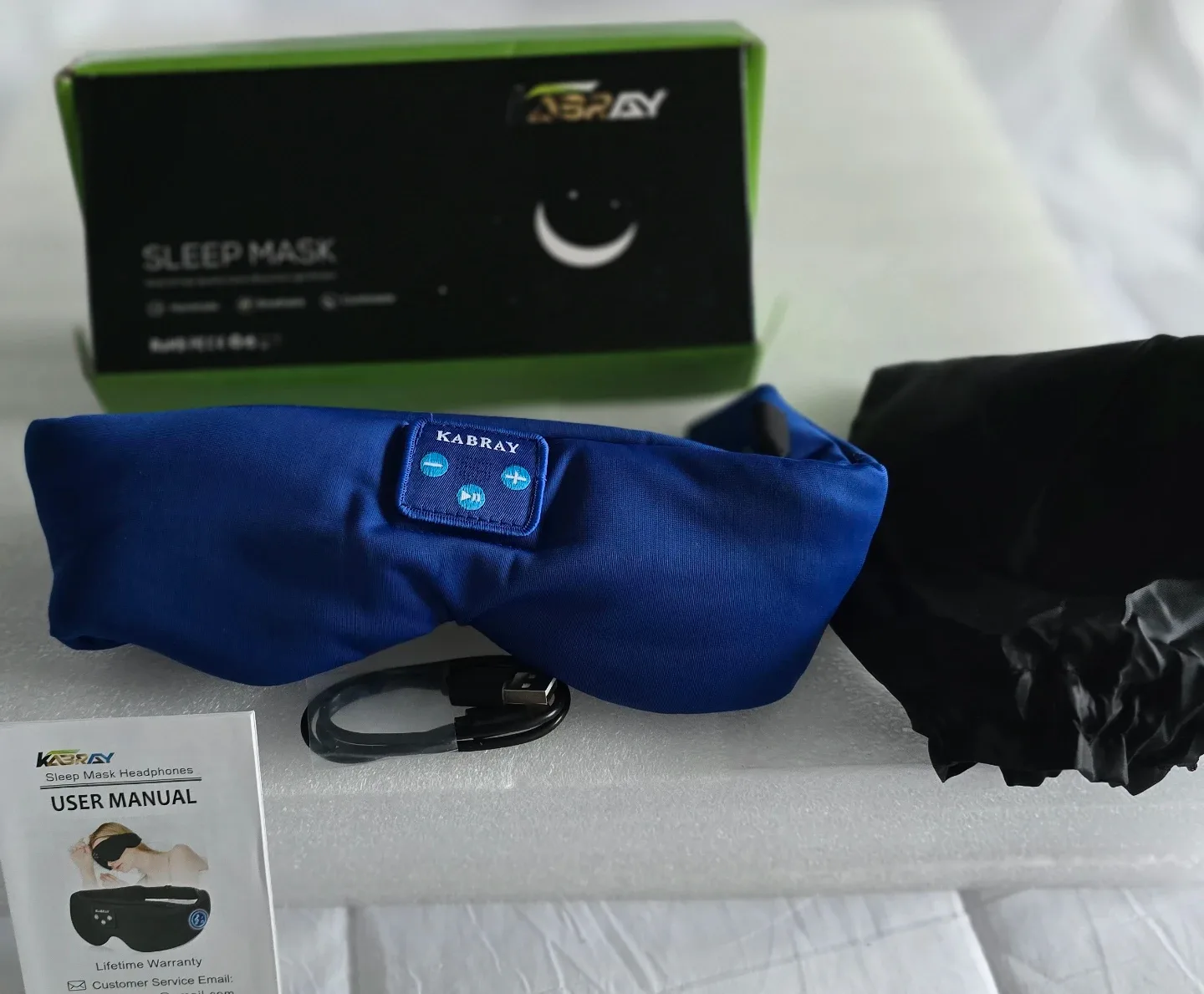 Kabray Sleep Mask Headphones - Blue