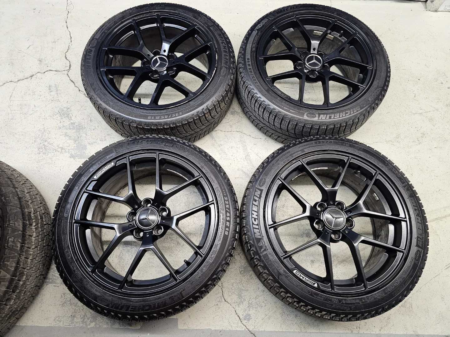 MERCEDES BENZ C-CLASS WINTER TIRES ON ALLOY RIMS 225/45 R18 - photo 5