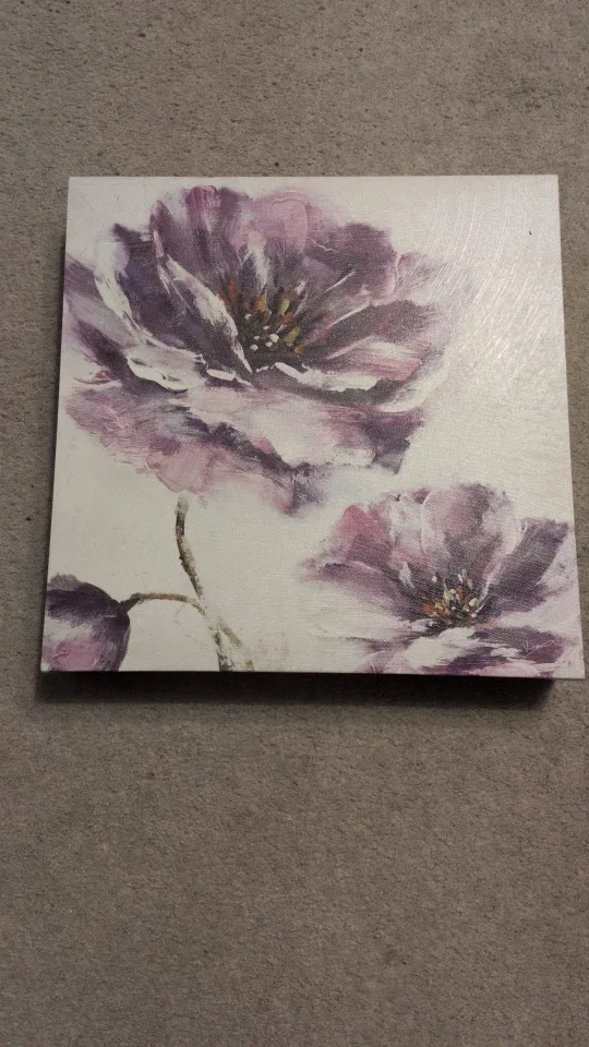 Square small floral canvas painting #cleanout image indicator(2)