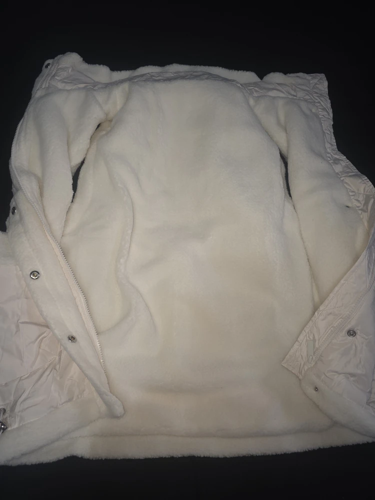 White apricot Padded Vest with Faux Fur Trim size small - photo 3