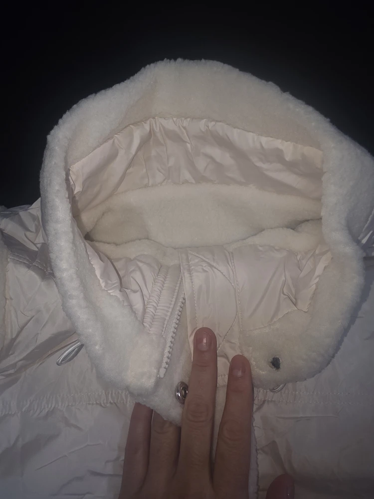 White apricot Padded Vest with Faux Fur Trim size small - photo 4