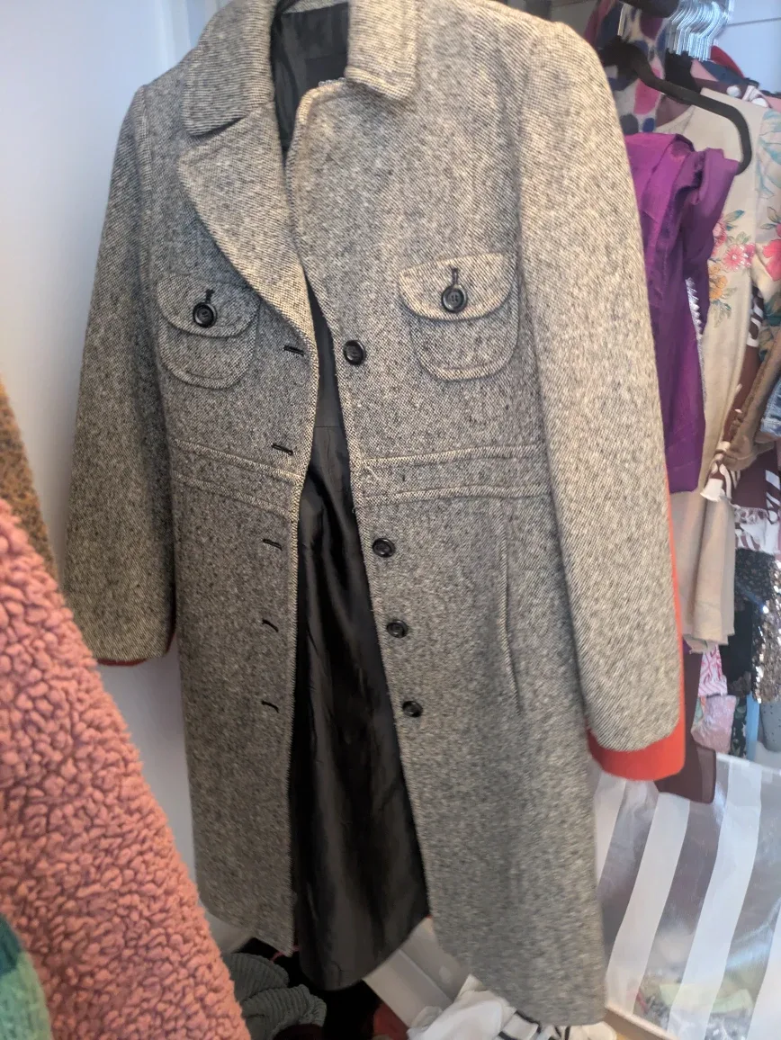 on&on Grey Wool Blend Coat
