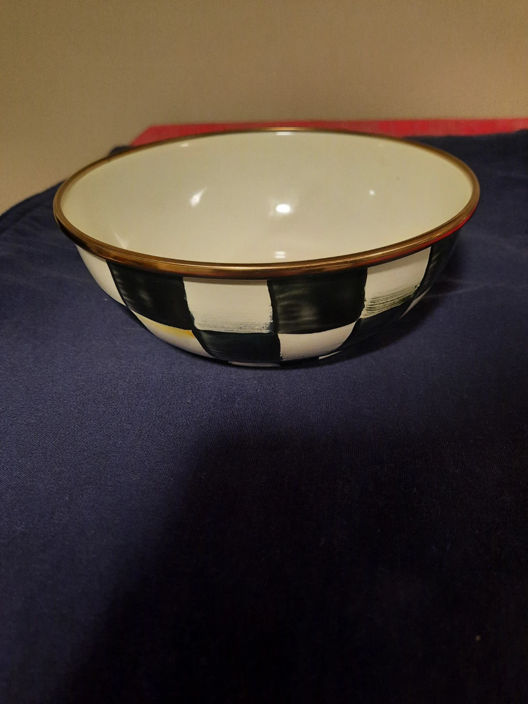 MacKenzie-Childs Courtly Check Enamel Everyday Bowl