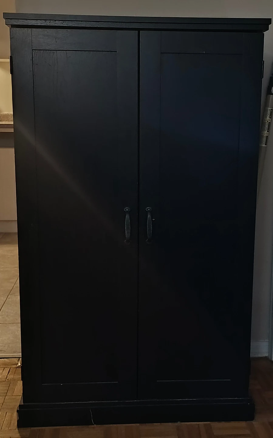 Black Armoire style Computer Desk