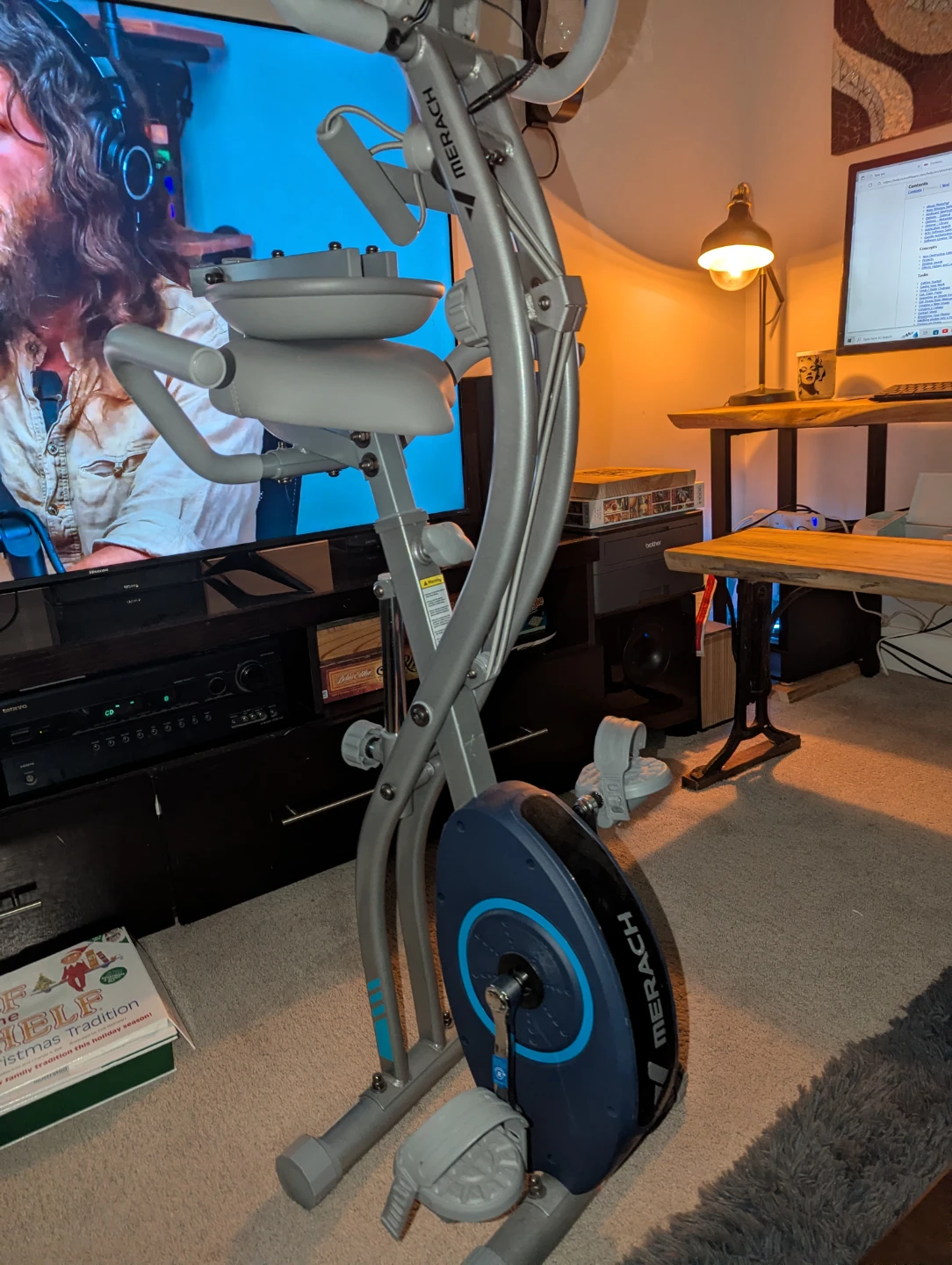MERACH Folding Exercise Bike - Like New!