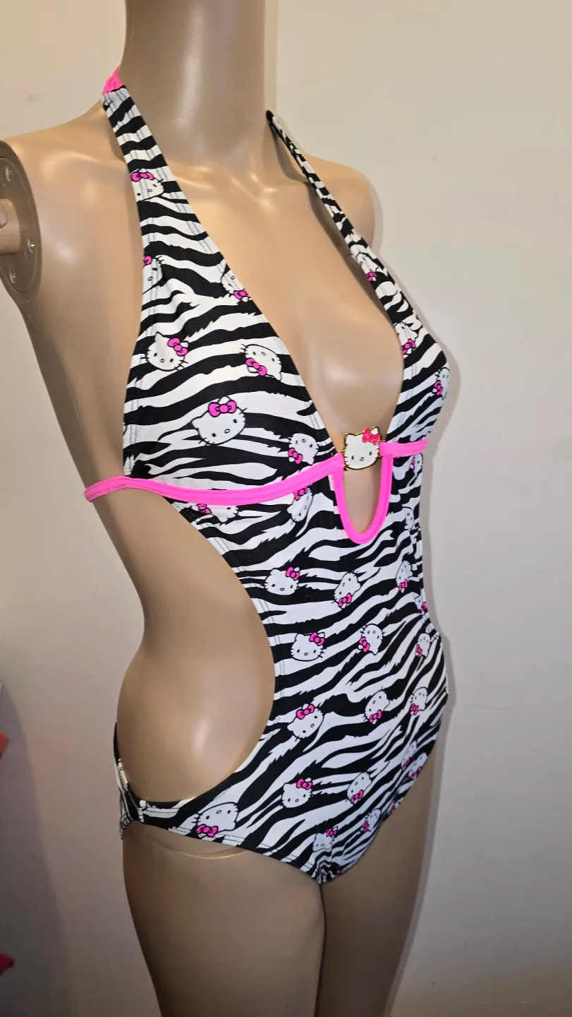 Hello Kitty Zebra Print Swimsuit - Large #Cleanout
