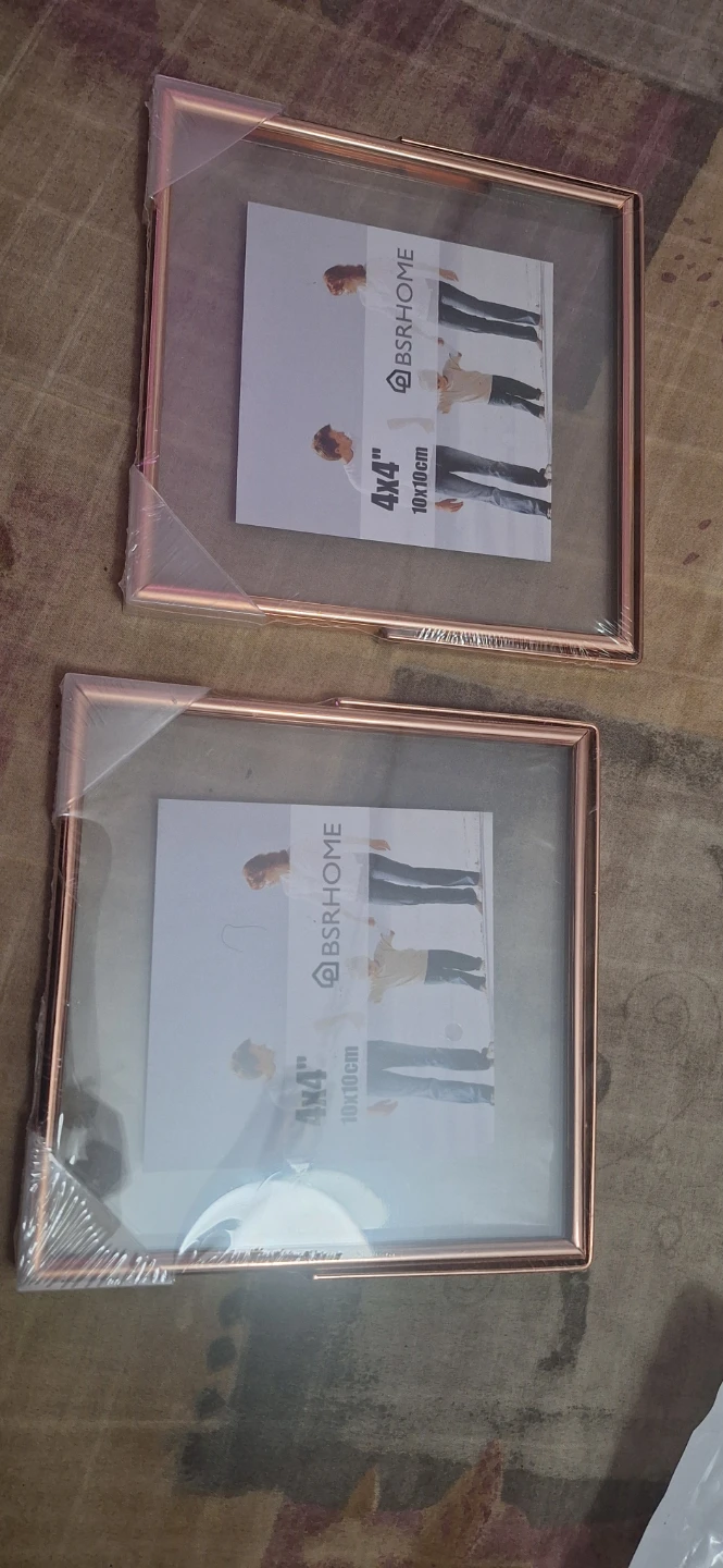 New BSR HOME 4x4" Rose Gold Picture Frames (Set of 2) - photo 3