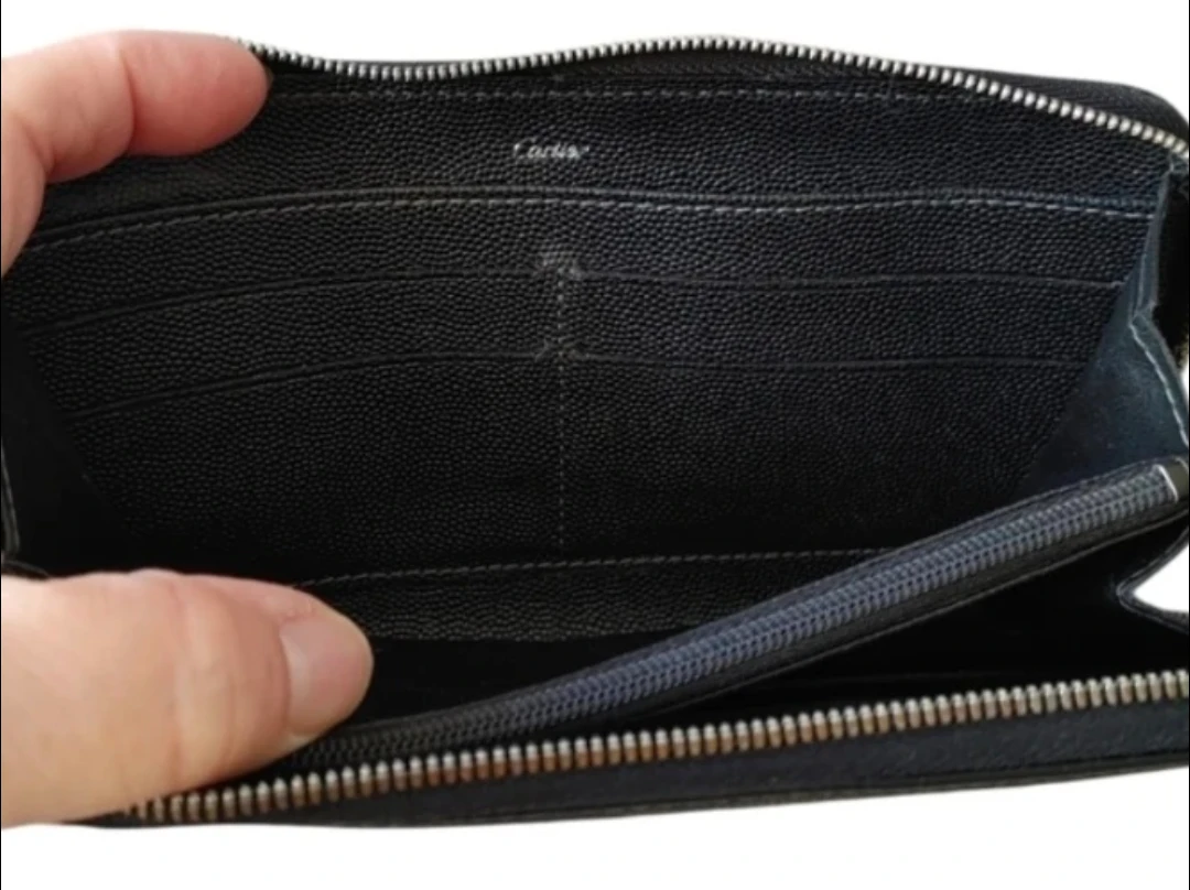 Cartier Black Leather Zip Long Wallet - photo 3