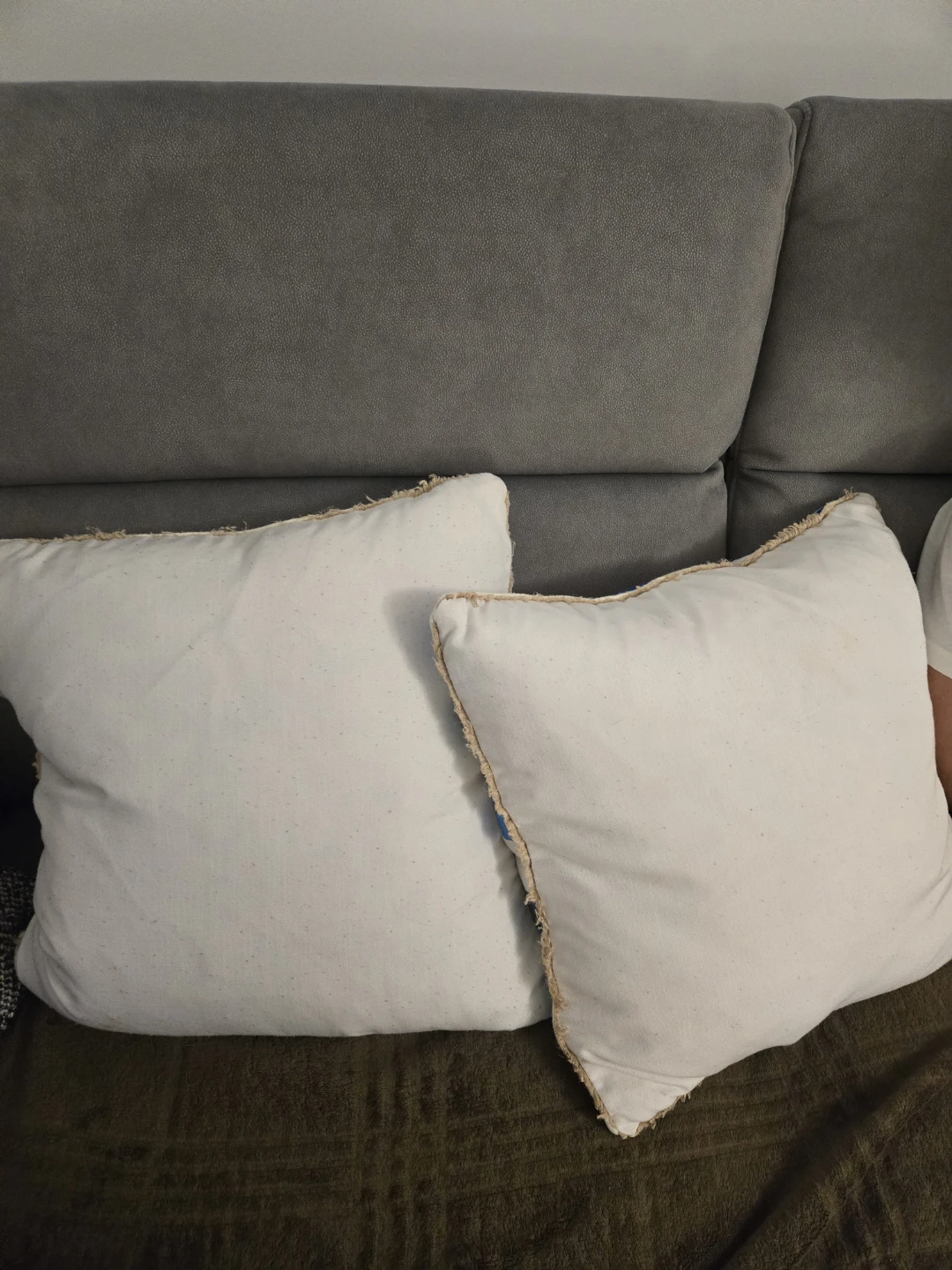 Assorted Throw Pillows - Blue, Beige, Grey - photo 3