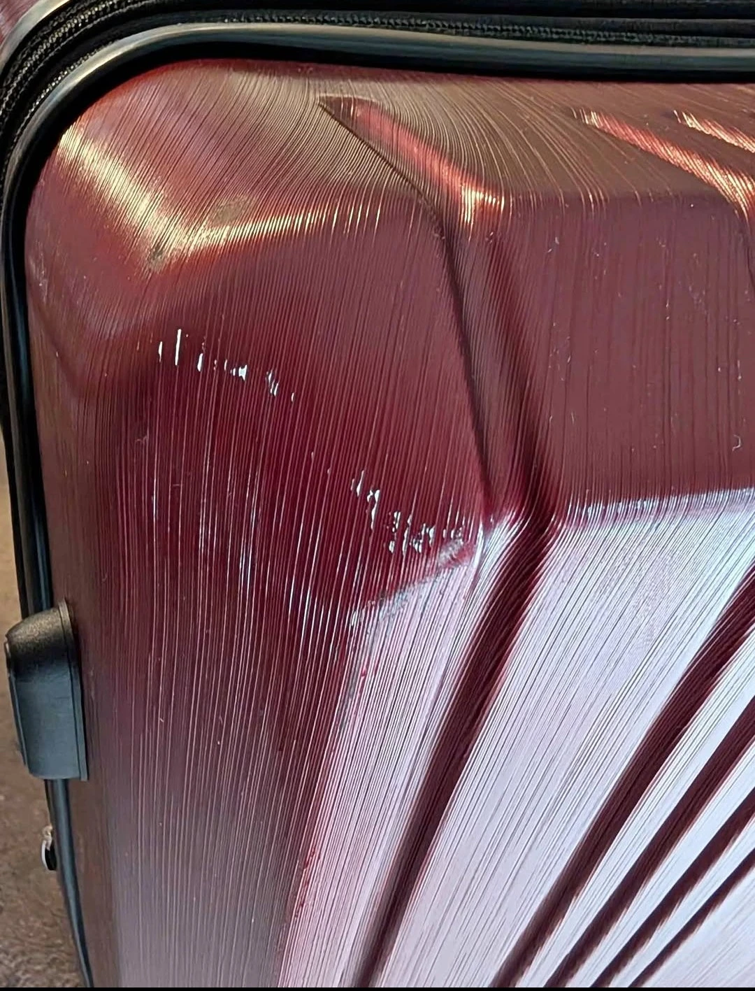 Large Size: Coolife Suitcase Spinner, Burgundy - photo 3