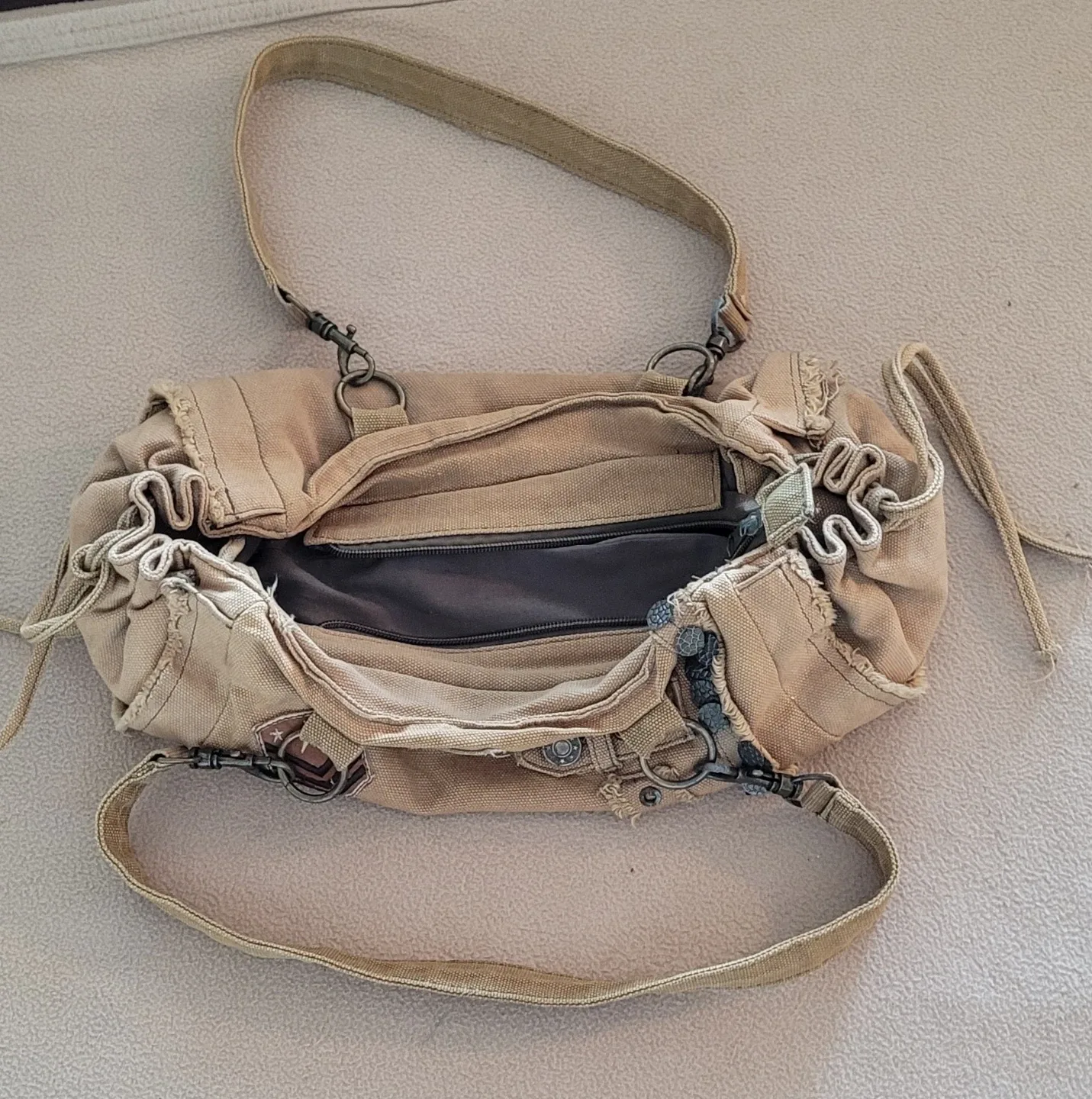 Shoulder Bag with Patches# clearout image indicator(2)