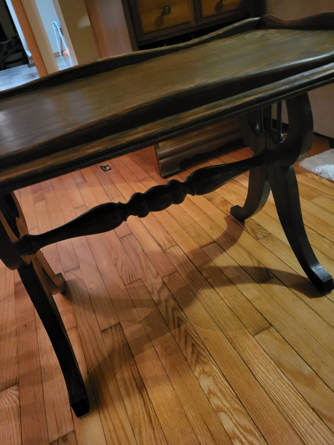 Vintage Dark Wood Coffee Table - photo 2
