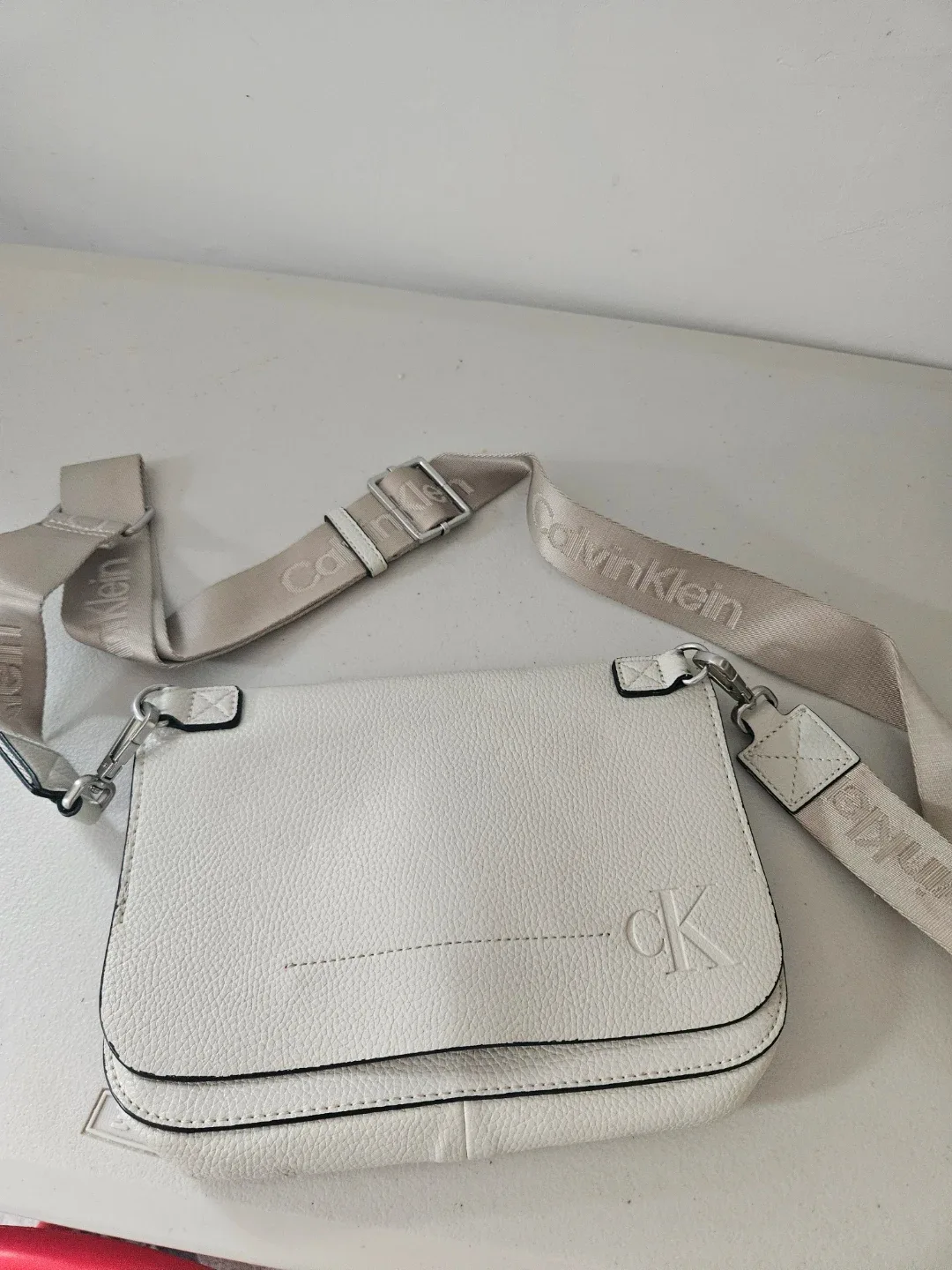 Calvin Klein White Crossbody Bag