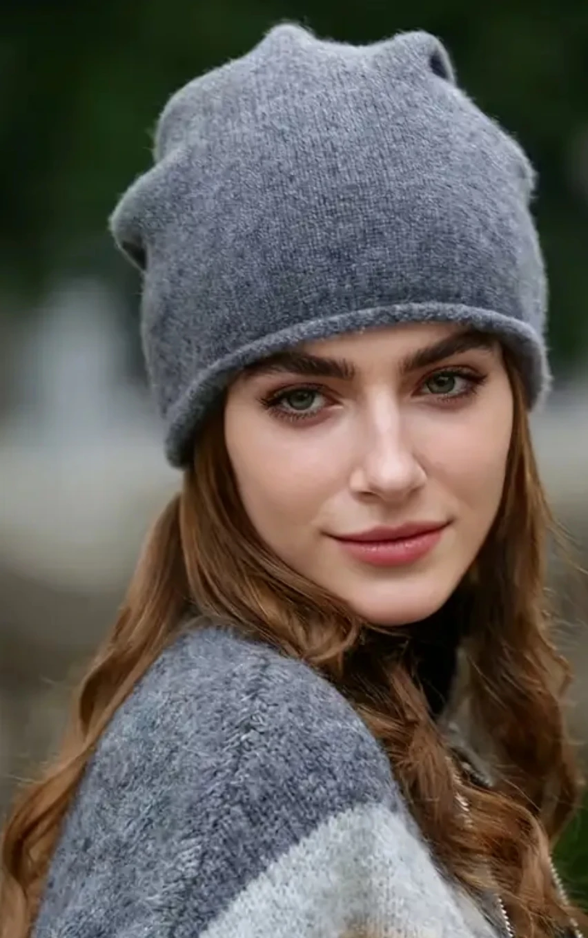 Unisex Wool/Cashmere Beanie Hat