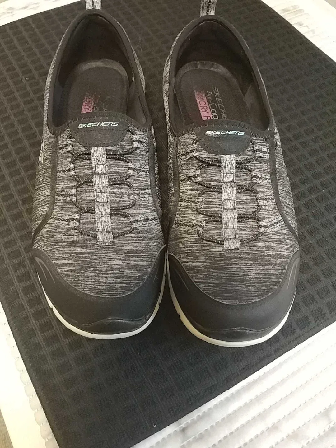 Skechers Air-Cooled Memory Foam Slip-On Shoes - Size 9