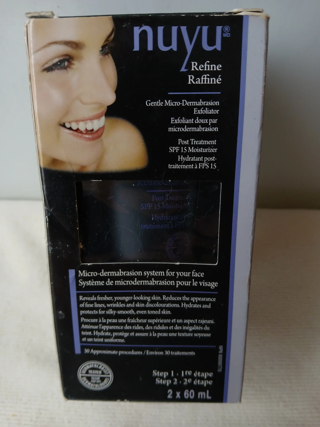 Nuyu Refine Micro-Dermabrasion Exfoliator. 2×60ml. Fixed price.