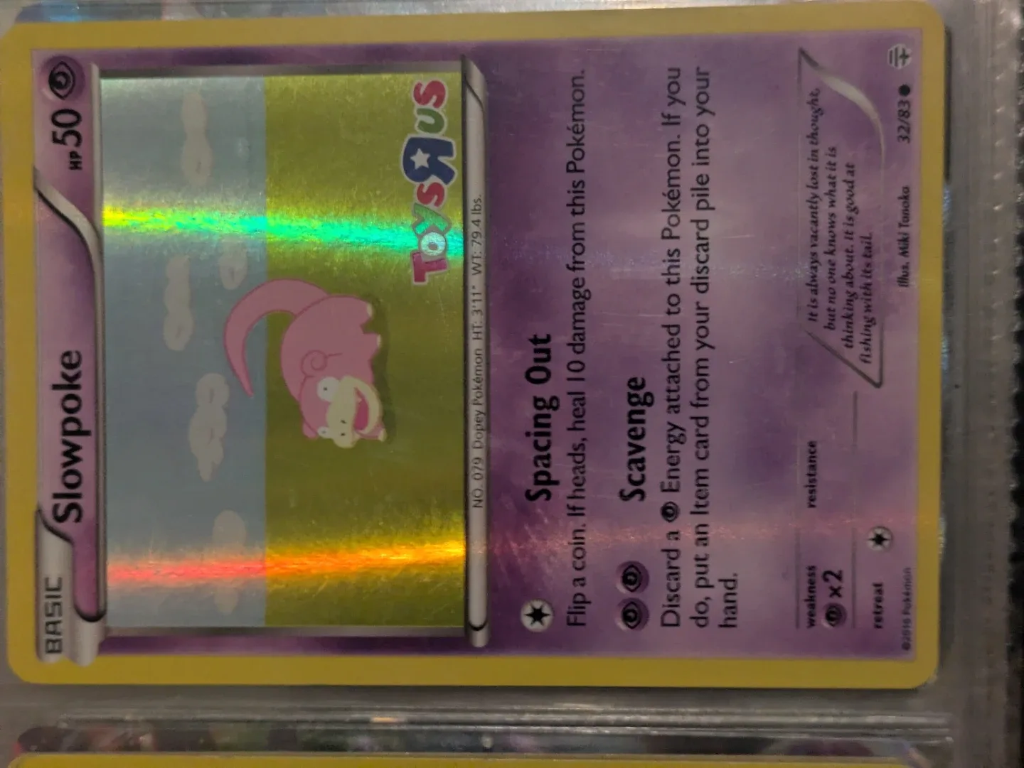 Slowpoke Toys R Us Pokemon Card