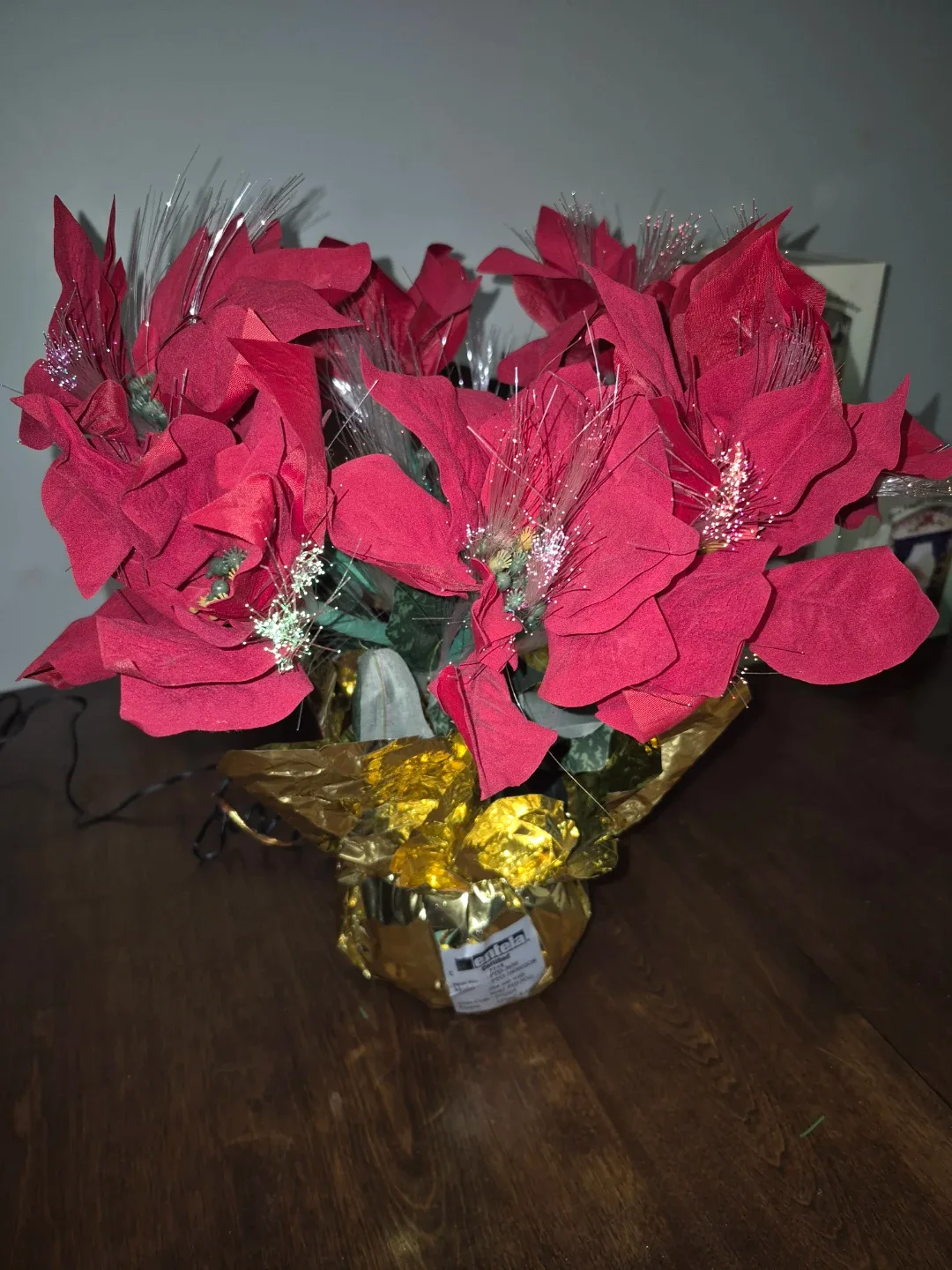 Holiday Joy 16" Fibre Optic Poinsettia image indicator(2)
