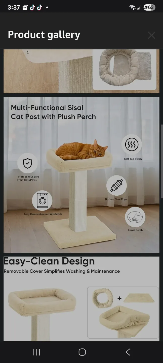 Cat Scratching Post, 32 Perch New image indicator(3)