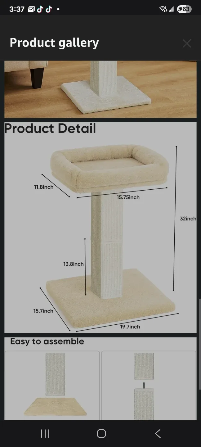 Cat Scratching Post, 32 Perch New image indicator(6)