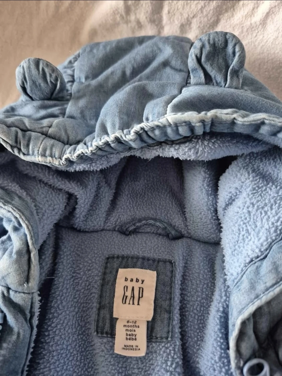 Baby Gap 6-12 Months Denim Snowsuit - photo 3