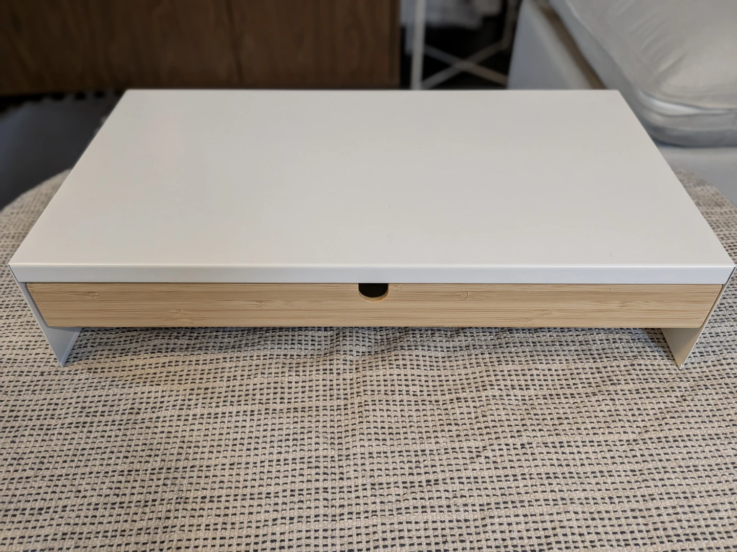 Monitor stand with drawer from Ikea