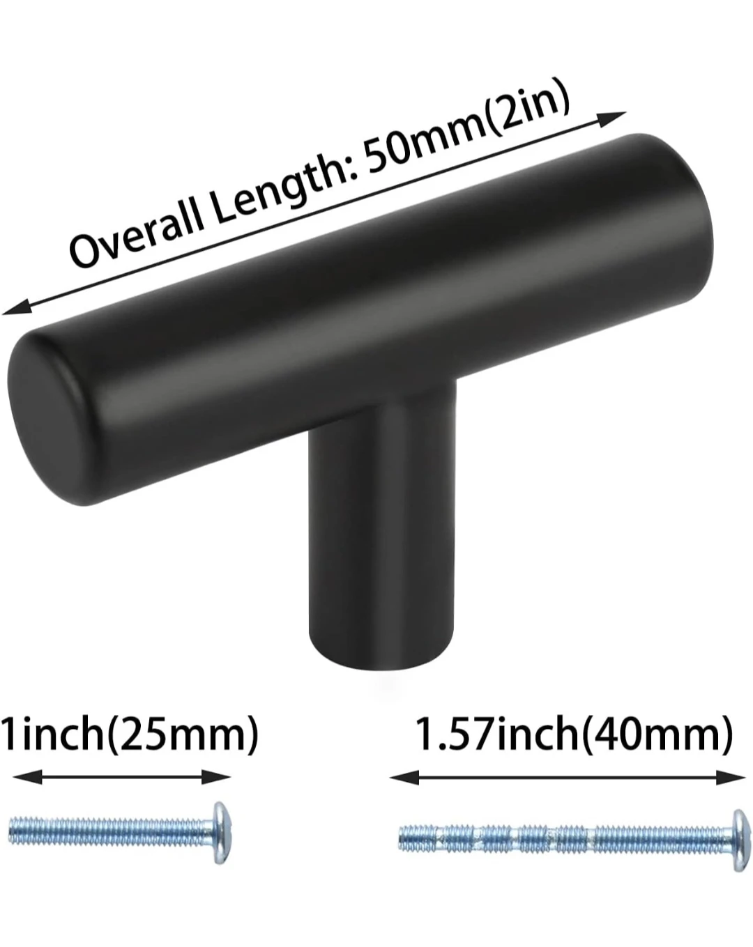Black Cabinet Drawer Pulls Handles 10 pcs - photo 3