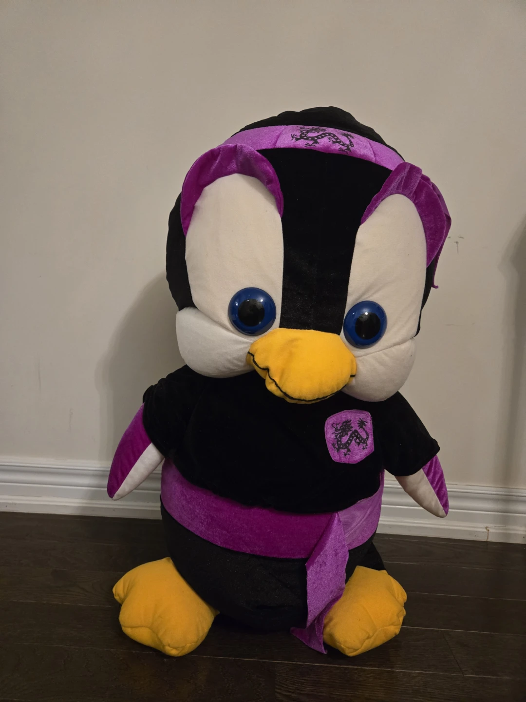 Vintage Penguin Ninja Plush Classic Toy Co large size