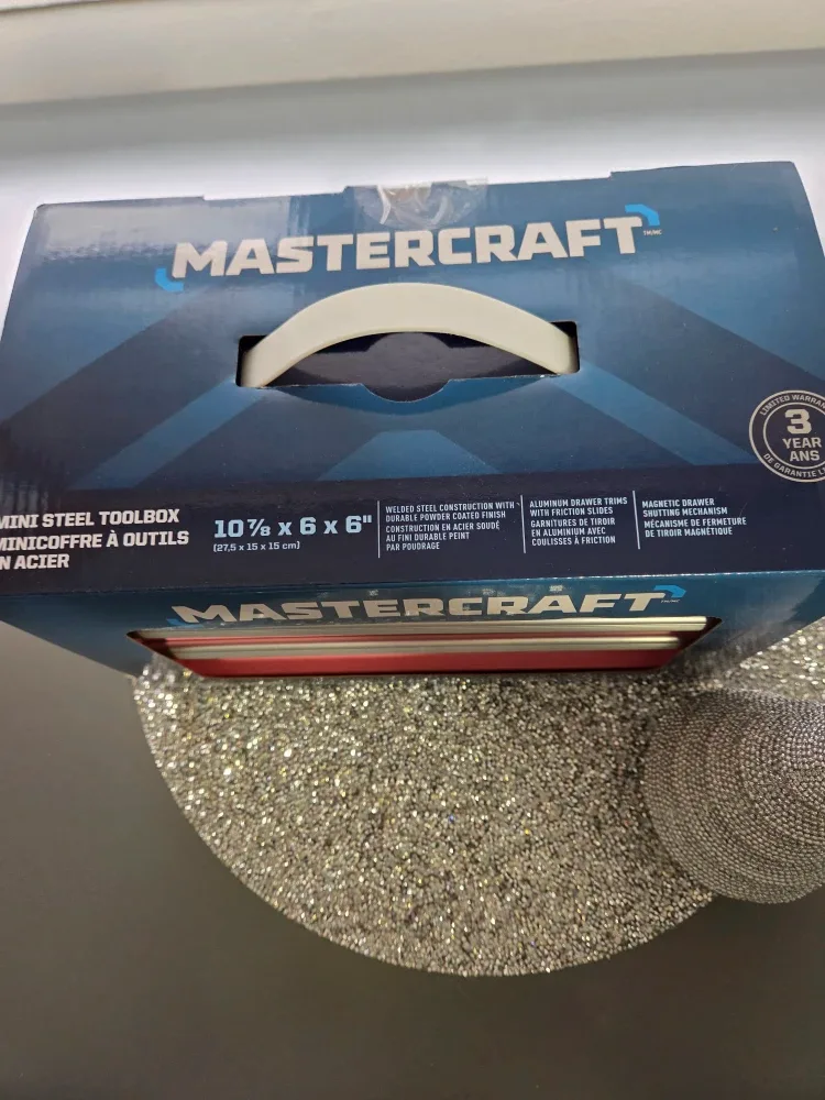 Pink Mastercraft Mini Steel Toolbox "#Cleanout image indicator(2)