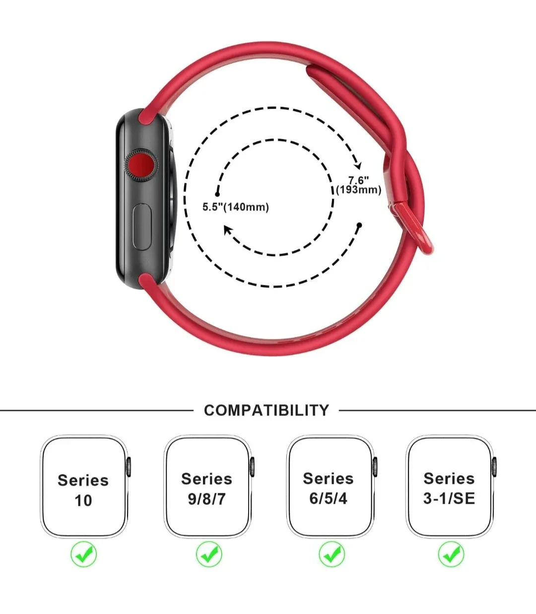 Red Apple Watch Band image indicator(3)