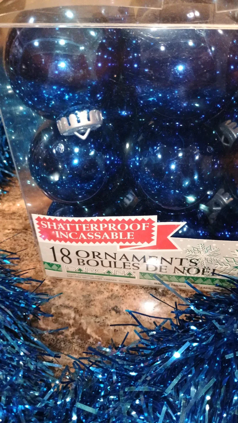 18 shatterproof Christmas balls