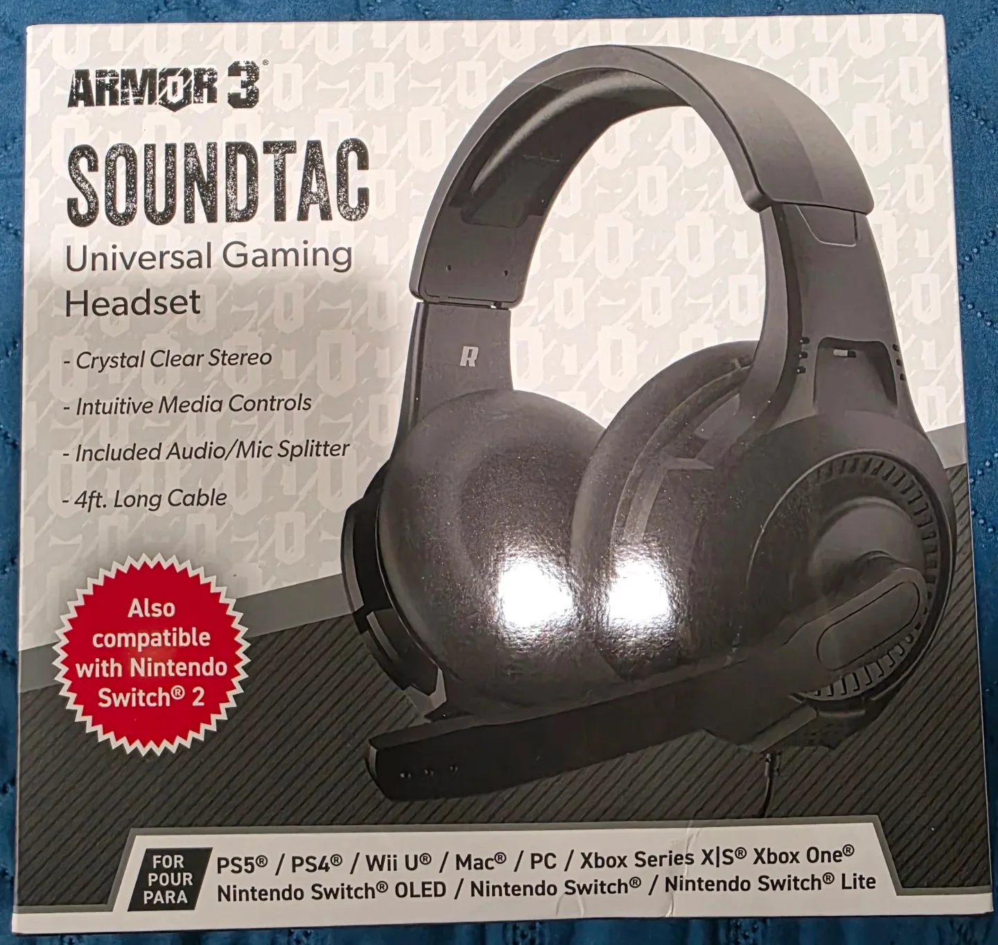BNIB Armor3 Soundtac Universal Gaming Headset Black
