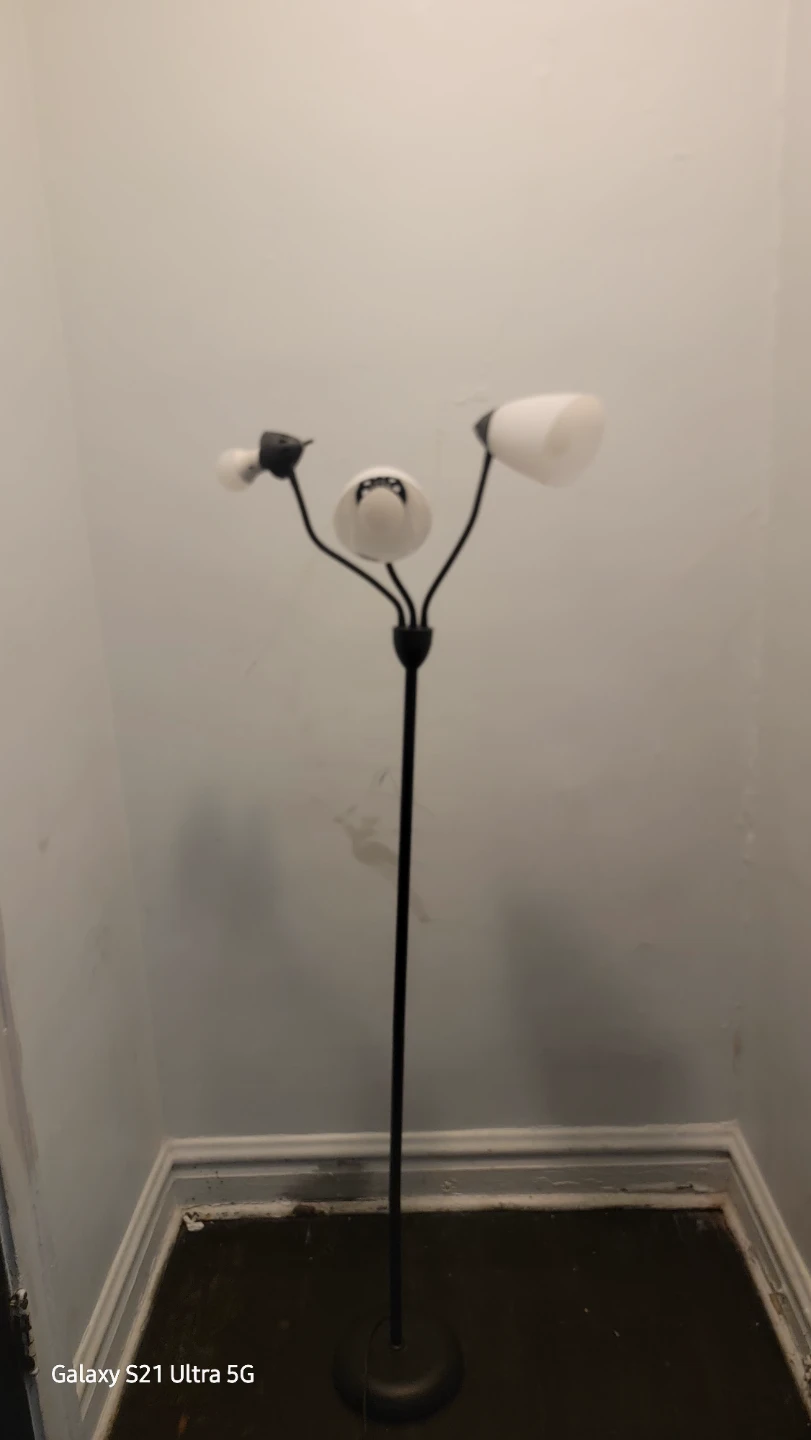 3-Light Tree Floor Lamp - Black Finish