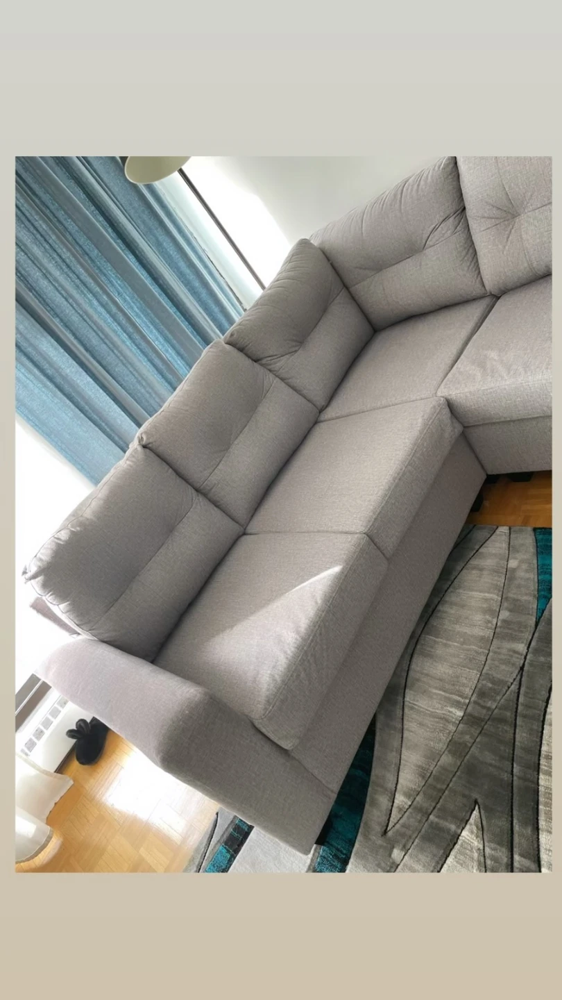 Grey Sectional Sofa Couch - photo 3