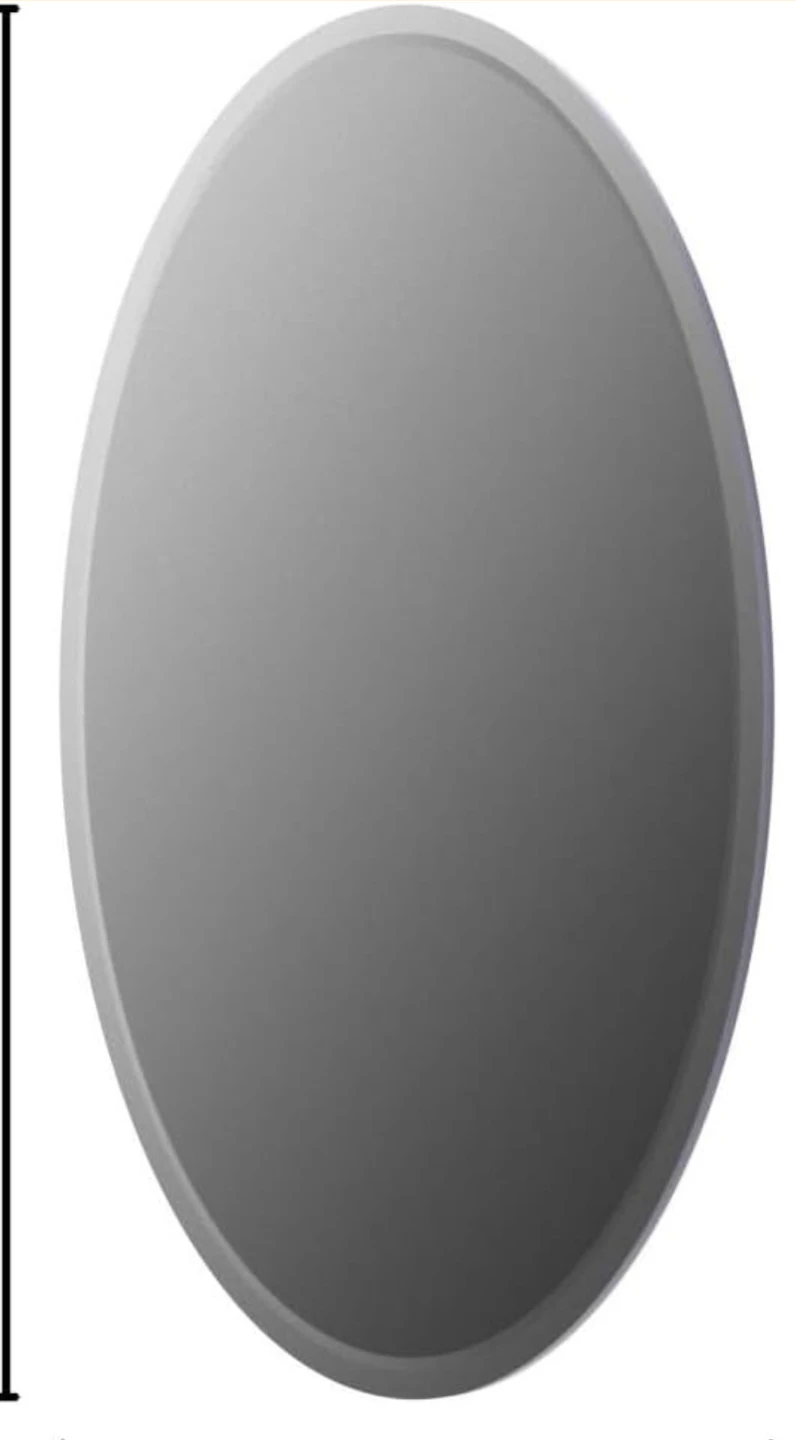 Villacola 20x28 Inch Oval Mirror Beveled Edge Frameless Oval - photo 4