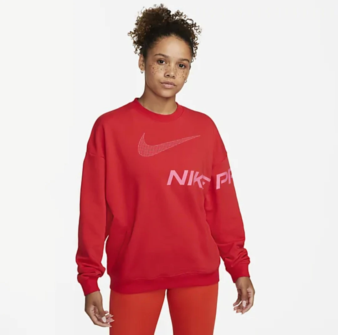 Brand New Nike Pro Red Pullover Sweatshirt Size S/M - photo 2
