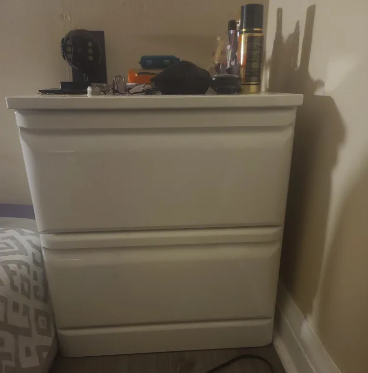White 2-Drawer Dresser