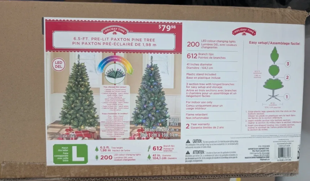 Holiday Time 6.5 ft Pre-Lit Christmas Tree