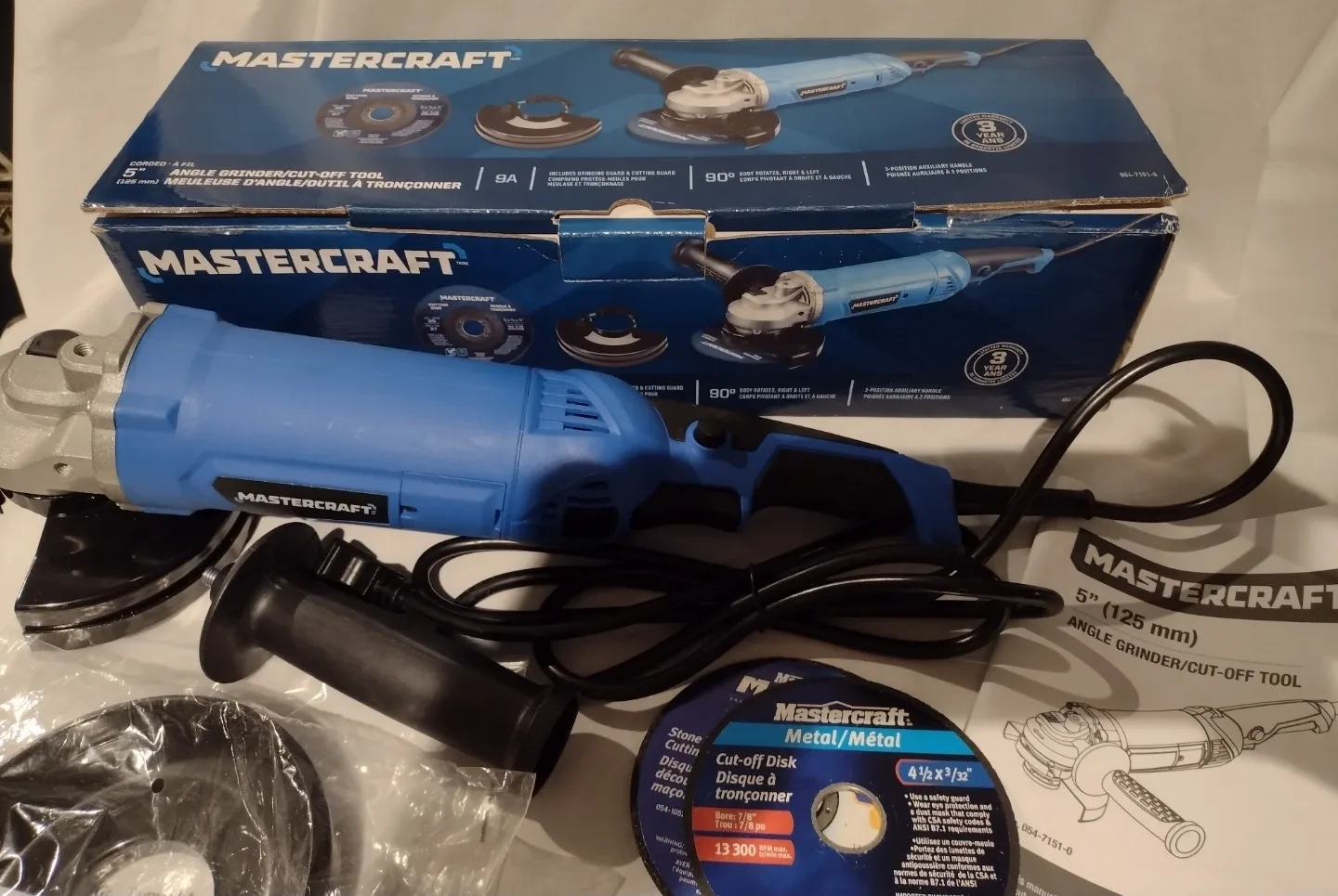 Mastercraft 5" Angle Grinder/Cut-Off Tool image indicator(3)